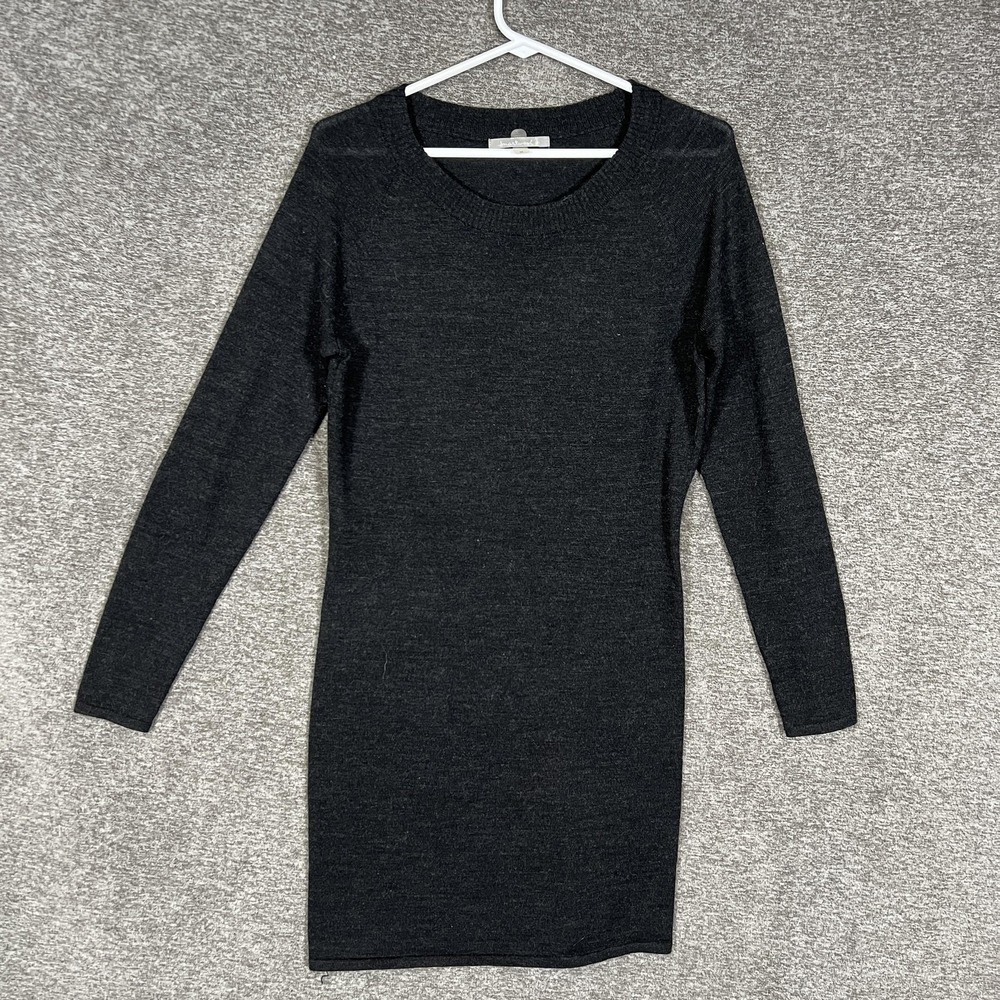 SmartWool Sweater Dress Womens Medium‎ Gray Merino Wool Knit Long Sleeve Short